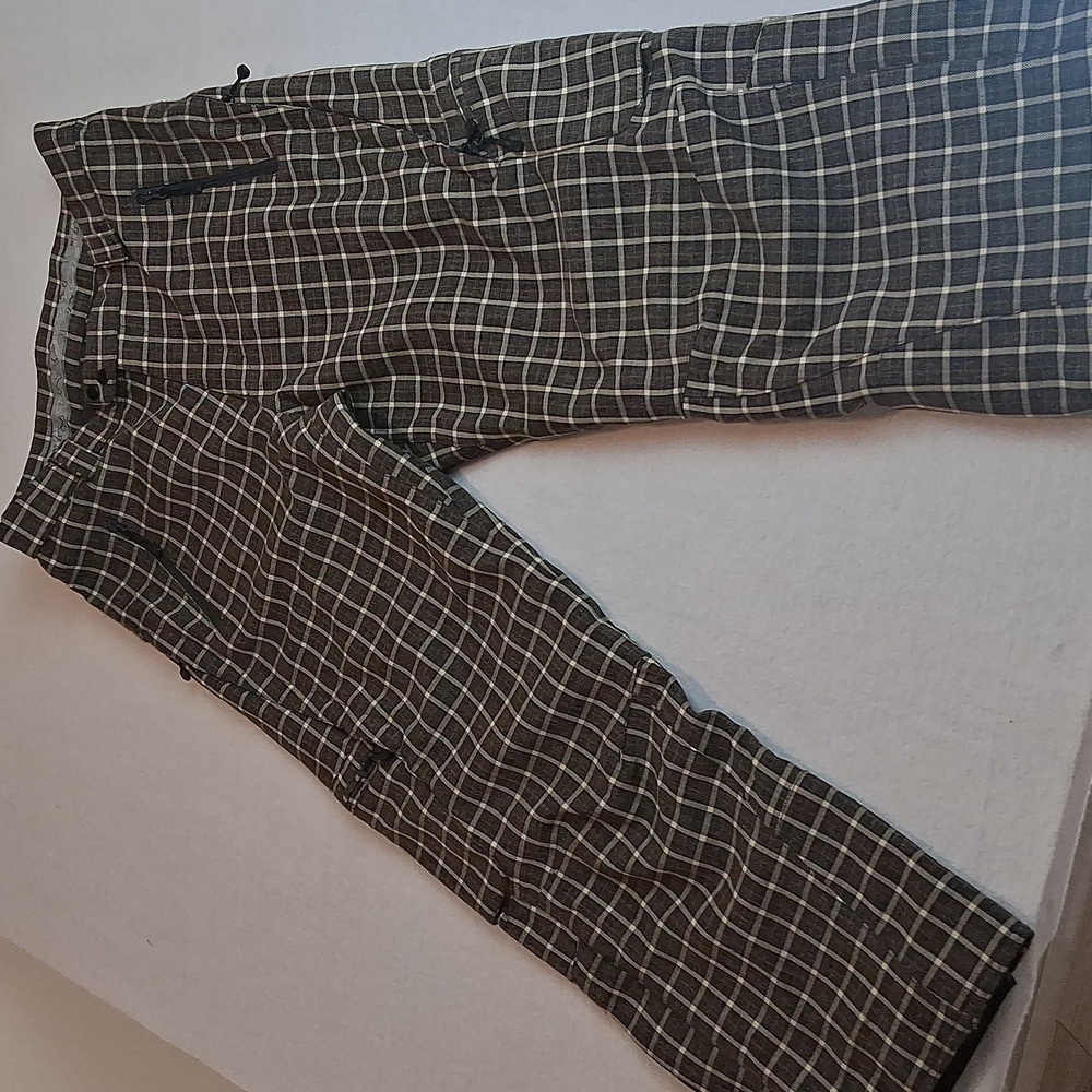 Nordica Men's checked Snowpants,size 32, Brown & tan Check